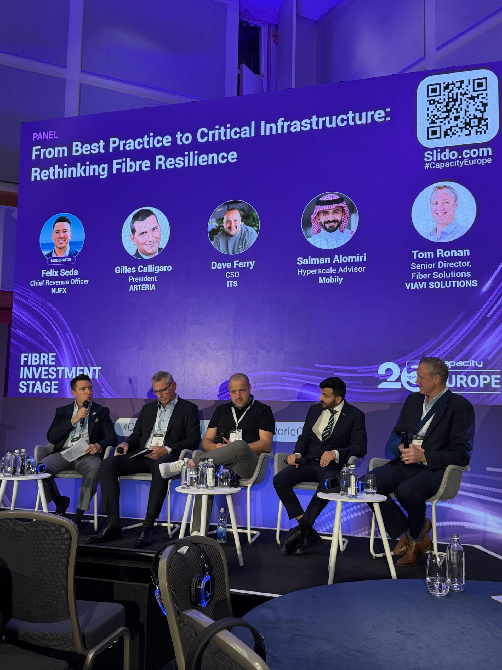 Panel discussion on fibre resilience at Capacity Europe 2026
